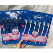 오랄비 벨벳 초미세모 초소형헤드 칫솔 5개입 2팩, (12입)초미세모블랙티[O020x2]