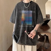퀄리티 240g 헤비 워싱 구제 반팔티셔츠남여SDX133-P32