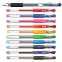 유니 유니볼 시그노 0.5mm 10자루 UM-151-05 중성펜, 스카이블루, 10개입