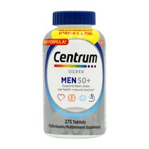 실버 맨 50대 이상 남성 남자 멀티 종합 비타민 275 타블렛 Centrum, 275타블렛 x 1개