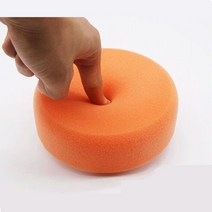 차량광택기 자동차 무선 세차용품 듀얼 왁스드릴 광택 패드 5인치 125mm 자동차 연마 패드 폴리셔 스폰지, 01 주황색