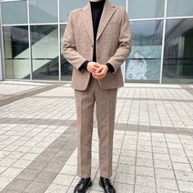 누보핏 / 남자 20대 정장 자켓 바지 울 슈트 세트