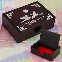 [예반몰]상감 자동 명함함(구름학)/나전칠기/전통공예/자개장식/외국인선물/명함집/문구