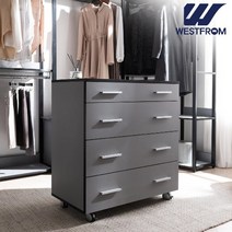 [웨스트프롬] 모던 뷰티웨이브) 무빙 캐스터 드레스룸 디바이더 서랍장, 아이보리