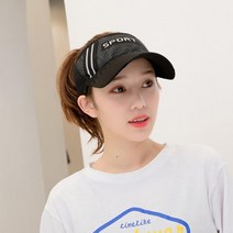 머리둘레큰 여름용 여자썬캡모자 블랙 바닷가패션 해외여행 바캉스코디 썸머웨어