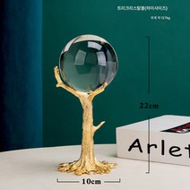 유럽풍 라이트 럭셔리 메탈 크리스탈 볼 장식 크리에이티브 홈 거실 데스크 장식 공예품 도매, 큰 나무 크리스털 볼 하이