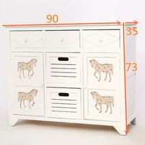 엔틱가구 빈티지 레트로 서랍장 유럽풍 인테리어 미국식, 펀칭 다마 화이트