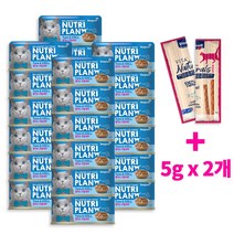 동원캔 뉴트리플랜 고양이캔 160gx24개(1BOX) +네츄럴스틱5gx2개, 24개입(1BOX), 흰살참치와 크릴새우+네츄럴스틱5gx2개