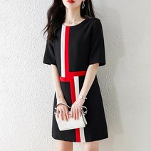 로파이 라인 5부소매 원피스