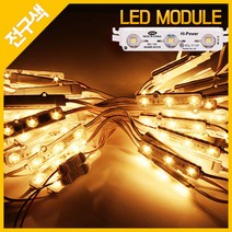 국내산 LED 3구모듈 인서트 렌즈형 12V 전구색 IP67 KS 간판조명 애니룩스