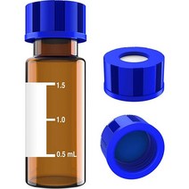SimPure 오토샘플러 바이알 2mL 레드 화이트 셉타 100개, Amber Blue White Pre-Slit