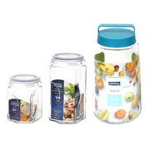 글라스락 사각 캐니스터 1.5L 2L 3L 손잡이 3L 유리 밀폐용기 매실청병 과실주병 담금주병