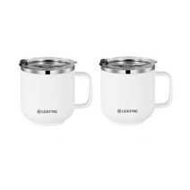 클래식 진공 보온 보냉 머그컵 2개, 화이트  2개, 420ml