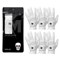 맥시브 고급형 극세사 골프장갑 6p, 화이트