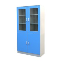 시약장 배기형 환기형 필터형 캐비닛 약 화학 약품, PP 수납장 유리문 2