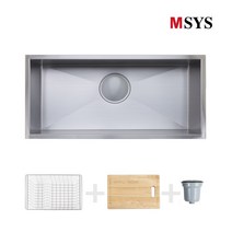 한샘 MSYS RSQ900 대형 사각 씽크볼, 스텐배수구(통망)