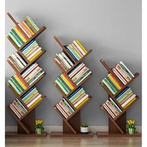 책꽂이 트리형 서재 거실 집장시 홈데코 인테리어, 티크월넛/8단