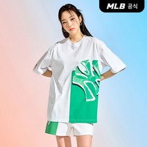 MLB 팝아트그래픽 메가 오버핏 반팔 티셔츠 NY (White) 205369