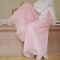 퀸앤조이 이중 쉬폰 치마바지