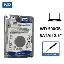 HDD wd 블루 500GB 2.5 sata ii 내부 하드 디스크 드라이브 500g