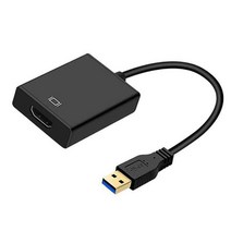 USB 30 to HDMI HD 1080P 호환 어댑터 Windows Win7/8/10 PC 노트북 용 외부 그래픽 카드 오디오 비디오 컨, 01 black