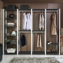 (우드빌) 우드빌 드레스룸 시스템 행거 옷장 붙박이장 노블 6002/8002, 8002, 그레이