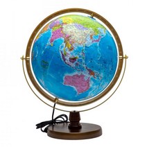 서전 LED 행정 지구본 32cm 브라운 / 별자리