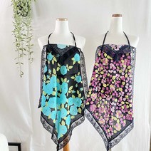 [미스블혹]에티켓 앞치마손수건 2셋트 플라워 레이스 빅손수건