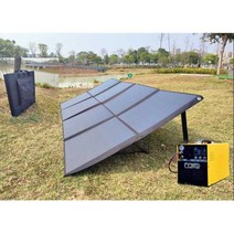 태양광 충전 캠핑발전기 캠핑 주택용 카라반, 100W 블랙 2 접이식