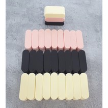 [스펀지팝] 하이드로스펀지 대용량30개 라텍스프리 화장 웨지 메이크업퍼프조각스펀지, 노랑+핑크베이지(기존30P)