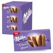 [독일밀카] Milka 독일 밀카 초코 씬즈 초콜렛 비스킷 151g x12팩 Choco Thins