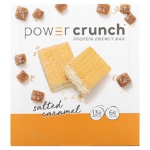 이지몰 BNRG POWER CRUNCH 프로틴 에너지 바 초콜릿 코코넛 12개 개당 40g(1.4oz) No.53724, 소금친 캐러멜