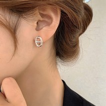 안나블링 라그나 심플타원 은침귀걸이