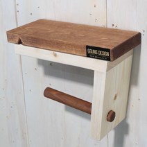 안다미로 선반형 원목 휴지걸이