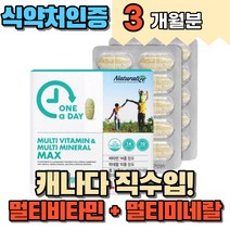 식약처인증 멀티비타민 멀티미네랄 올인원 종합영양제 활력 에너지 충전 성인 남녀 여자 여성 중년 부모님 20대 30대 40대 종합비타민, 1개(총3개월분)