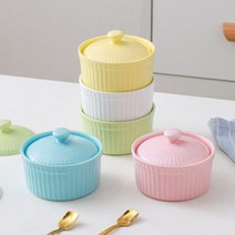 오븐용 크림브륄레 그릇 용기, 핑크, 1개