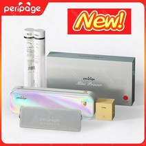 휴대용 프린터 a4 무선 블루투스 미니 모바일 인쇄기 열전사 peripage 연속 감열식 pdf 웹 페이지 계약 사진 감열지 잉크 또는 토너 필요 없음, 컬러 세트