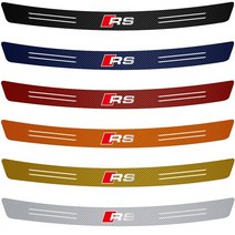 아우디 카본 호환 탄소 섬유 자동차 트렁크 후면 범퍼 보호 스티커 S 라인 RS 콰트로 A5 C6 C5 A1 A7 Q2 Q3 TT B5 B6 A3 8P 8V 8L RS3 R, 26.rs  90x7cmblue