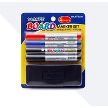 문화 화이트 보드마카 4p + 지우개 1p 세트, 5개, 검정+검정+파랑+빨강+보드마카지우개