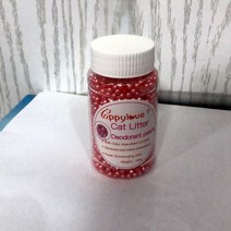 고양이 모래삽 용품 화장실 자동 100g 고양이 쓰레기 탈취제 구슬 화장실 용품 청소 흡수 애완 동 배설 냄새 Exuding 레몬 민트 아로마, 01 100g, 03 Rose fragrance
