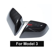 테슬라 모델 3 Y 2016 2020 자동 사이드 후면보기 미러 커버 쉘 캡 하우징 교체 2 개/대, 04 Model 3 carbon look, 04 Model 3 carbon look