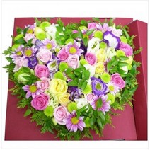 장미30송이 꽃상자 축하 생일 어버이날 프로포즈, 케이크(중)