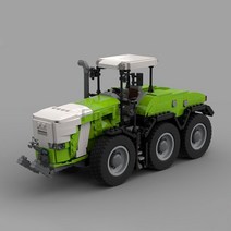 소형트렉터 Moc83784 Finter 3 축 6 휠 트랙터 장난감 모델 스플라이싱 빌딩 블록 벽돌 어린이용 선물 774pcs, 7.라이트 그린  building block