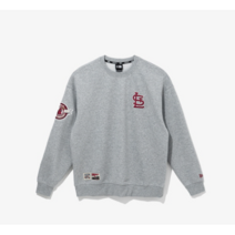 MLB 엠엘비 뉴에라 2023 F/W MLB 쿠퍼스타운 100주년 기념 패치 세인트 루이스 카디널스 맨투맨 헤더그레이 (예약판매 9/20 발송예정)