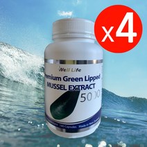 웰라이프 프리미엄 초록입홍합 5000mg 4통, 4개, 5000ml