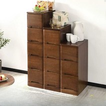 5단 수납장 원목 캐비닛 서랍장 보관함 양말 속옷, 5단 50CM 원목