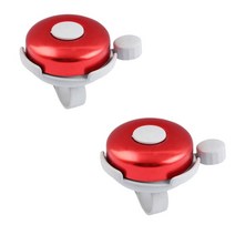 X Autohaux 2Pcs 자전거 벨 사이클링 경적 알루미늄 합금 알람 소리 시끄러운, 레드 21mm 2개