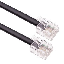 RJ11 케이블 ADSL 5m(16.4피트) 연장 리드 폰 코드 전화 플러그 고속 인터넷 브로드밴드 수-수 라우터 및 소켓 // 유선 와이어 (블랙), 16.4 Feet