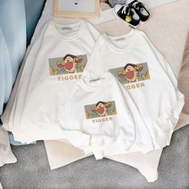 QZZ007 엄마랑 아들 타이거 맨투맨 모자 모녀 맘커플 패밀리룩 등하원룩