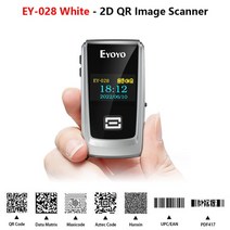 Eyoyo 미니 1D 레이저 블루투스 바코드 스캐너 LCD 디스플레이 포켓 휴대용 24G 무선 리더 매장 재고, 2.EY028 White 2D